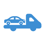 Car on truck icon