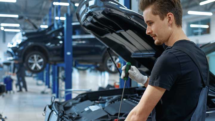 Car Being Serviced