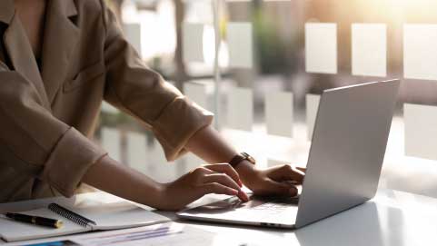 Person Using Laptop