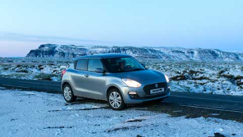 Car Driving in Snow
